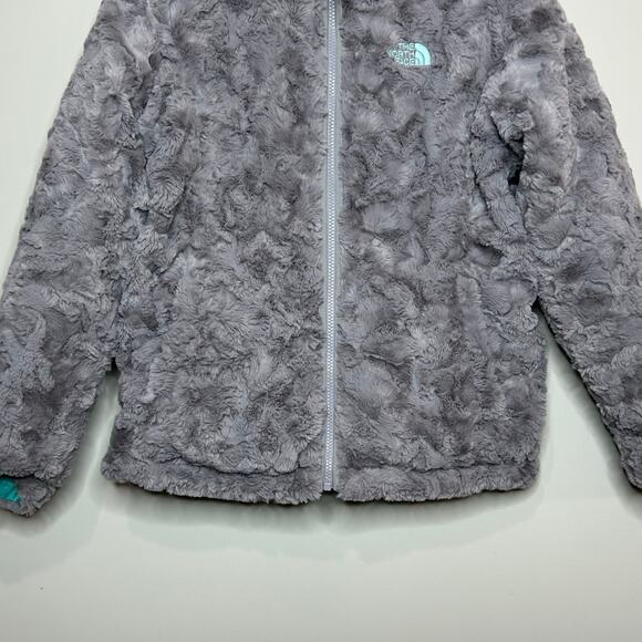 The North Face Reversible Fleece Lined Full Zip Jacket Girls Size L (14/16) - Picture 5 of 15